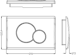 WeltWasser Клавиша смыва Marberg MAR 507 RD хром матовый – фотография-2